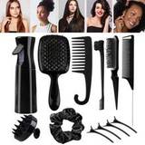 12 Pcs Hair Brush Set,Detangler Brush With Hair Spray Bottle Scalp Massager For Wet Dry Curly Hair, Bristle Hair Brush Hair Comb For Women Girl,Hair S