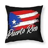 Vintage Puerto Rico flagga dekor örngott rolig kuddöverdrag prydnadskudde kuddfodral dekor för soffor sovrum