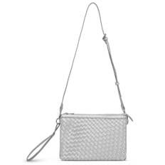 Woven Crossbody Bag - Silver / ONE SIZE