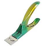 YNR 3-vägs nagelklippare i akryl UV-gel, falska nagelklippare, professionell salong manikyrkonstverktyg (grön och gul)