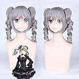 anime wigs cosplay christmas Idol master Cinderella girl Kanzaki Ranko main body + double curly ponytail cos wig