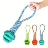 1pc Pet Ball Design Chew Toy, Interactive Toy For Dogs For Fun Training Teeth Cleaning