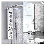 Duschsystem Raffinerad LED-duschpanel och duschmunstycke Fri kombination väggmonterad duschkran i krom 4-funktions badrumsblandare (Färg: Typ B, Storlek: One Size), Sprinkler