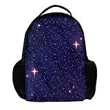 Ryggsäck för kvinnor och män, skolresor arbete ryggsäck galax rymden ultra violett galaktisk, flerfärgad, 27.5x13x40cm, Ryggsäckar