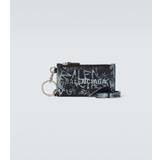 Balenciaga Cash logo-printed leather card holder - black - One size fits all