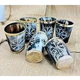 Viking dryckesmugg handgjord naturlig äkta oxhorn mugg autentisk tank för Ale Beer kort glas uppsättning med 6