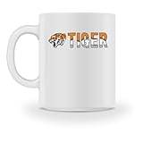 Tiger text vild katt rovkatt kunglig sibirisk tiger – kopp -M-vit