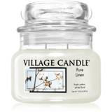 Village Candle Pure Linen doftljus (Glass Lid) 262 g