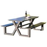 Underhållsfritt Picknickbord X-modell Svart