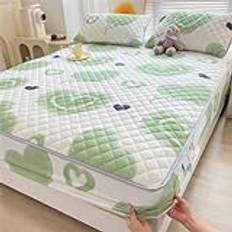 King Fitted Bed Sheets,Children'S Room Quilted Printed Fitted Sheet Protector, Thick Anti-Slip Brushed Deep Pocket Bed Cover,love,200 * 220cm +30cm (3pcs)