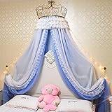 Prinsessa sänghimmel för rumsdekor myggnät lek tält läskorn tak garn kupol nät slott