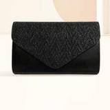 Black Pleated Clutch Purses Evening Bag For Women Formal Classic Envelope Purses And Handbags Wedding Party Prom With Shoulder Strap