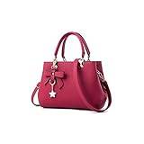 VIDENG Handväskor för kvinnor Elegant axelväska Kvinnor Designer Luxury Handväskor Kvinnor Väskor Plommon Bow Sweet Messenger Crossbody Bag (Color : Red)