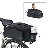 HOMPER Cykelväska för pakethållare, vattentäta, med reflexer, multifunktionell baksätesväska, 11 liter