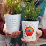 Rainbow Apple Personalised Teacher Plant Pot