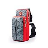 Vita Sharks Rare Cross Body Travel Shoulder Storage Carry Bag for Nintendo Switch + Lite NS Console & Dock - Mario M Red or Aqua Padded Sling Case (RED)