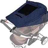 Universal solskydd, Hantoc barnvagn solskydd med solskydd för barnvagnar UV-skydd vattentålig blå