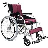 Ultra-Light Folding Wheelchair for Elderly and Handicapped Solid Tires and Portable Aluminum Alloy Frame