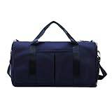 Axelväskor for kvinnor Resehandväskor Handväskor for kvinnor Crossbody-väskor (Color : Blue, Size : 48x25x23cm)
