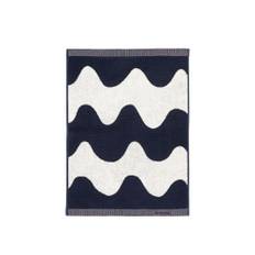 Marimekko - Lokki Hand Towel 50X70 cm Off-White, Dark Blue - Handdukar och badlakan - Vit
