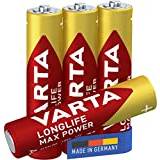 VARTA Longlife Max Power AAA (LR03) är ett alkaliskt batteri i 4-pack - Perfekt för leksaker och vardagsapparater