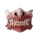 Hworks zombies tand cosplay mask latex halv ansikte skydd halloween show cosplay rekvisita