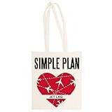 Simple Plan Jet Lag Unisex Totebag Beige Shopping Säck Återanvändbar