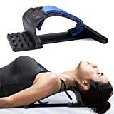 Nacksträckare för nacksmärtlindring, övre rygg och axlar avslappnande för muskelavslappning och ryggradsjustering, cervikal draganordning justerbar 4 nivåer