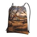 YYHHAOFA fasan jakt bild utomhus fritid dragkedja dragsko ryggsäck: Vattentät, stark, lätt 45 x 38 cm, Svart, One Size