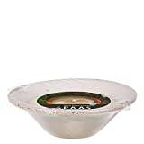 Spaas Garden Candle Royal Flame in Grey Terracotta Dish, 13 Hours, Ivory