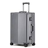 Handbagageremmar, USB-laddningsport Bagage med stor kapacitet, Spinnervagnsväska Justerbart bagage (Sliver 20inch)