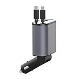 Cymwer Cigarettändare Laddare 120 W USB-laddningsuttag 4-i-1 USB Bil Strömadapter Teleskopisk Digital Display PD Typ C QC