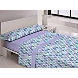 Style sängkläder 3 delar, av polybomull, violett 90 x 190 x 0,5 cm mörkviolett