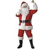 STTTBD 10-delad jultomtekostym jultomte kostym förklädnad till jul - kostym för jultomten - jultomten - jultomten - jultomten - män/vuxna A, M