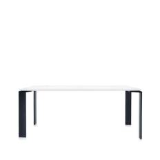 Kartell - Four Table 4523 190x79, White/Black, Scratch-Proof Laminate - Matbord - Ferruccio Laviani - Vit - Laminat/Metall