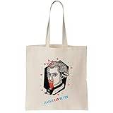 Classic Can Be Fun Colorful Funny Portrait Canvas Tote Bag, beige