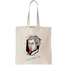 Classic Can Be Fun Colorful Funny Portrait Canvas Tote Bag, beige
