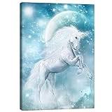 Unicorn on my way Canvastavla av Dolphins DreamDesign Tavlor för varje rum 20 x 30 cm Turkos Fantasy Väggdekoration
