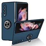 COQUE Fodral för Galaxy Z Fold 3 5G, all-inclusive telefonskal med videohållare, hopfällbart telefonskal för Samsung Galaxy Z Fold 3 5G-Royal Blue