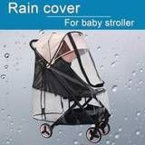 SHEIN 1pc Baby Transparent Stroller Rain Cover, Made Of EVA Material, Windproof, Waterproof, Dustproof, Snowproof, Insect-Proof, Highly Transparent, Soft, B