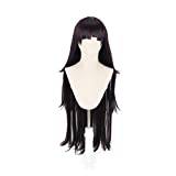 Wig for Anime Dangan Ronpa Tsumiki Mikan Lila Lång Peruk Cosplay Kostym Värmebeständigt syntetiskt hår Kvinnor Cosplay Peruk