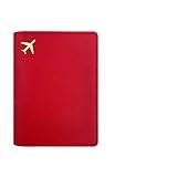 Resepasshållare for flygplan for kvinnor Resepasshållare Passplånbok i läder Passhållare for kvinnor (Color : Red)