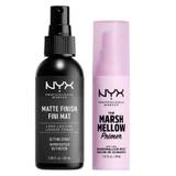 NYX Professional Makeup Prep & Set Duo Setting Spray Matte Finish + Marshmellow Primer