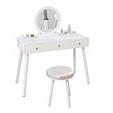 ASADFDAA Vanity Desk Modern Dresser With 3 Organizer Boxes And Mirror Chair Dresser Luxury Bedroom Furniture Locker Integrated Dresser