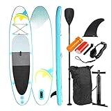 Surfboard Inflatable SUP320 Stand Up Paddle Board For All Skill Levels, Non-Slip SUP, Surfboard With Paddle&Fin&Waterproof Bag&Air Pump Outdoor Recreation