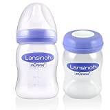 Lansinoh PP flaska 160 ml och mjölkflaska i bröstet 160 ml // NaturalWave Suger // födelse// inkl. NaturalWave Suger Gr.S