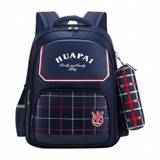 SHEIN British Style Fashion Plaid Print Backpack For Commuting Multi-Pocket Easy-To-Carry Waterproof School Bag