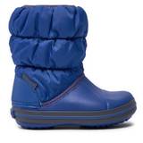 Vinterskor Crocs Winter Puff Boot Kids 14613 Cerulean Blue/Light Grey - Mörkblå - Crocs