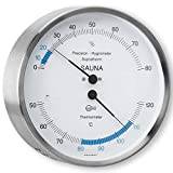 SAUNA – termometer hygrometer, rostfritt stål hölje Ø 132 mm
