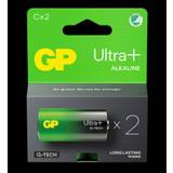 GP Ultra Plus Alkaline C-batteri, 14AUP/LR14, 2-pack